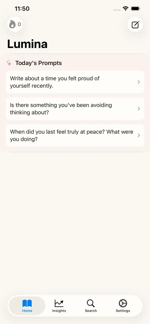 Lumina on iOS, screenshot 1