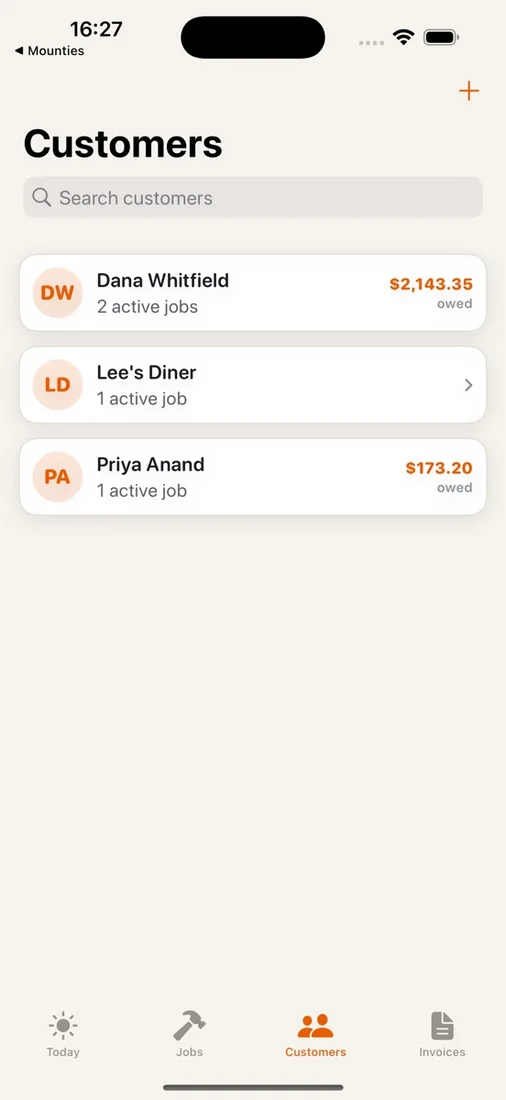 TradePad on iOS, screenshot 1